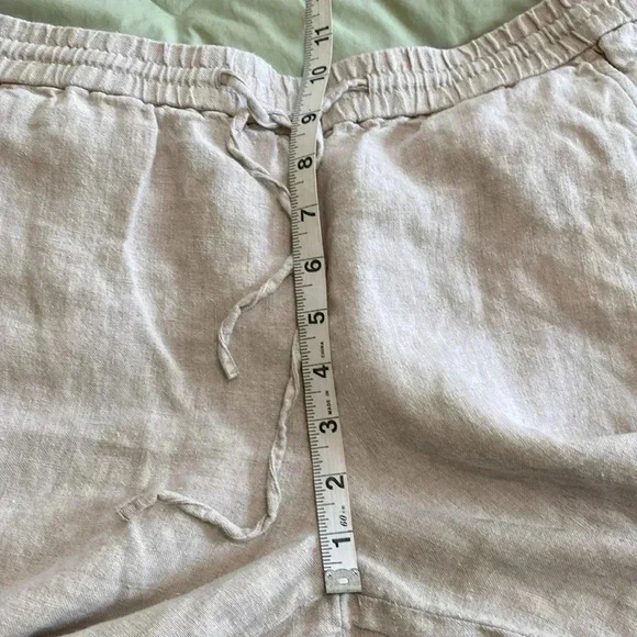Talbots 100% Linen Wide Leg, Beige Size 8 Coastal, Lagenlook Pants. - Picture 8 of 10